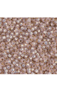Miyuki rocailles Perlen 8/0 - Silverlined alabaster dyed blush 8-579